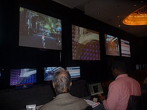 This is how the media watched the race - we didn't see a single person actually run a step in person.