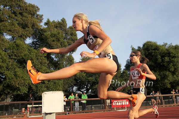 Emma Coburn of CU in the Steeple
