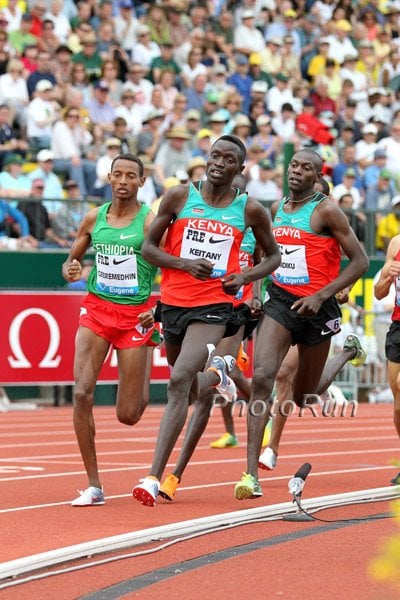 Haron Keitany Leading Men's Mile