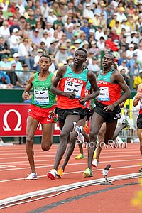 Haron Keitany Leading Men's Mile