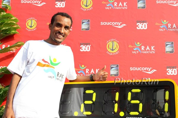 Merga's 8km Split was better than Peter Githuka 22:02 WR