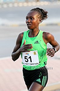 Mary Keitany at the 2011 RAK Half Marathon in the UAE