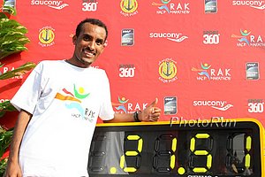 Merga's 8km Split was better than Peter Githuka 22:02 WR