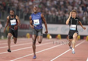 Asafa Powell and Christophe LeMaitre