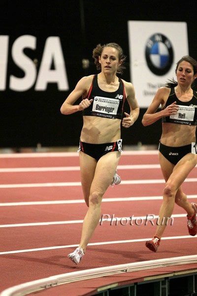Jenny Barringer and Sara Hall in the 3000m