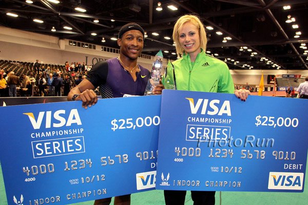 Mike Roders and Jenn Suhr Visa Championship Winners