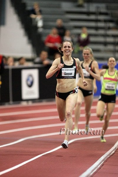 Jenny Simpson Doubling in Mile after 3000m