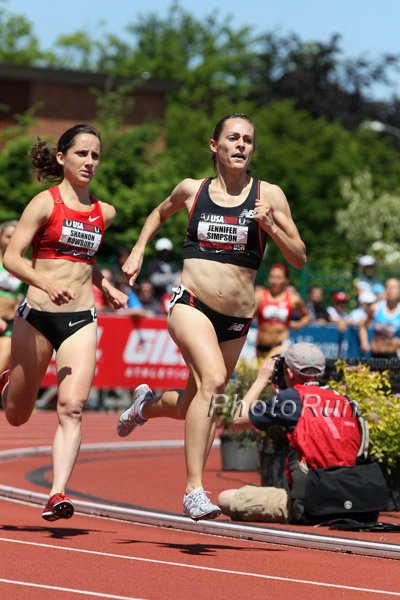 Jenny Simpson and Shannon Rowbury Battling