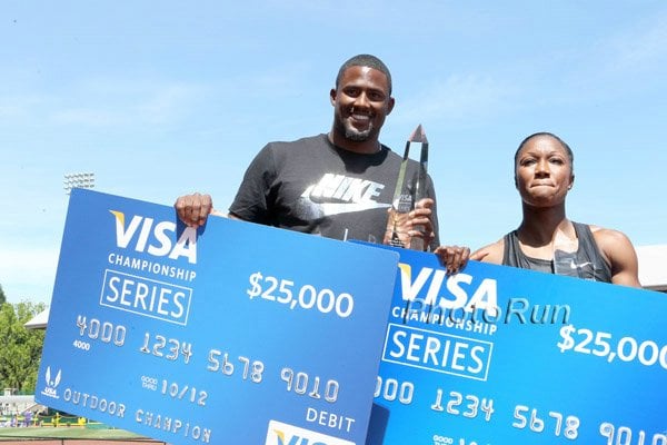 Visa Champs: David Oliver and Carmelita Jeter