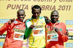 Paul Tanui, Imane Merga, and Vincent Chepkok