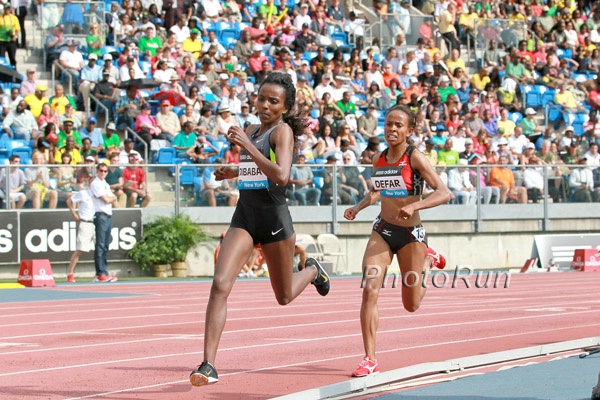 Tirunesh Dibaba and Meseret Defar