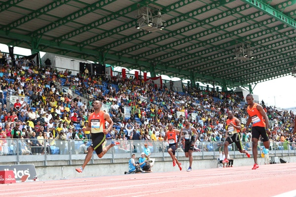 Tyson Gay in "B" 100