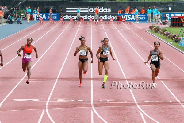 Allyson Felix in Yellow Sox
