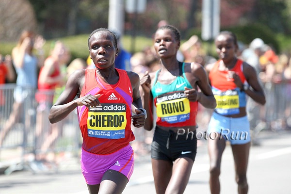 Sharon Cherono, Georgina Rono and Jemima Sumgong