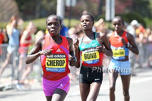 Sharon Cherono, Georgina Rono and Jemima Sumgong
