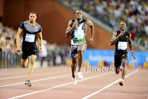 Usain Bolt in the 100m