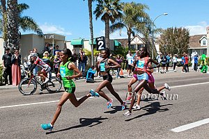 Women's Leaders: Werknesh Kidane, Tirunesh Dibaba, Pauline Korikwiang