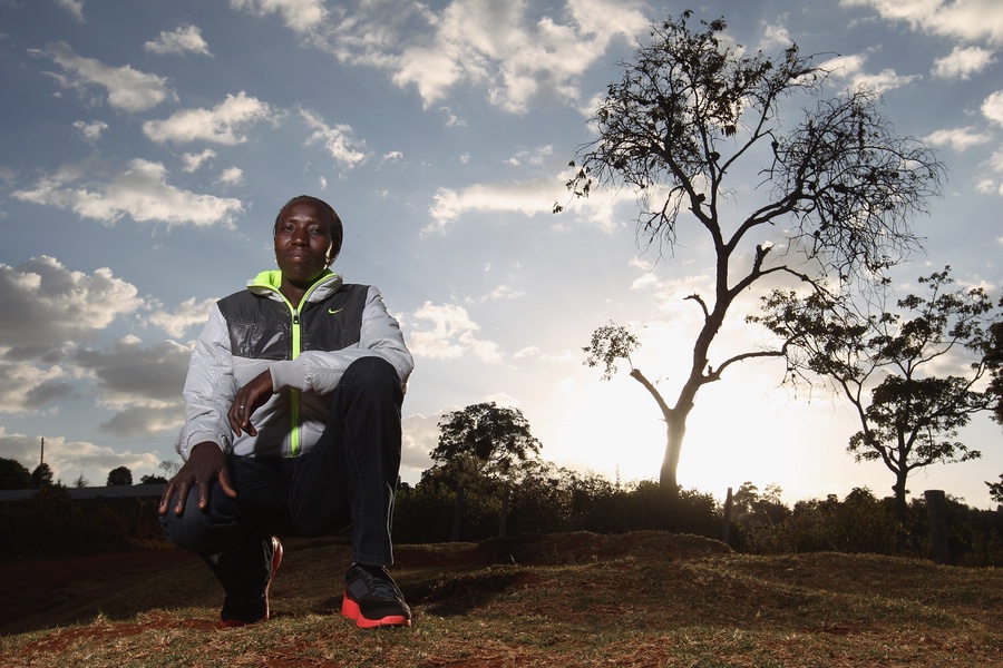 Edna Kiplagat in Kenya in 2012