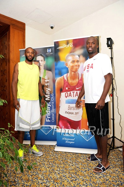 Angelo Taylor and Lashawn Merritt