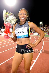 Allyson Felix Surprise Winner of the 100