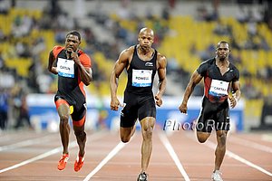 Justin Gatlin, Asafa Powell and Nesta Carter