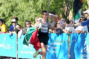 Daniele Meucci Celebrates His $25,000 Win