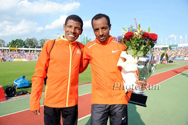 Tariku Bekele and Gebrselassie