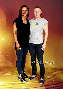 Joanna Hayes and Sally Pearson