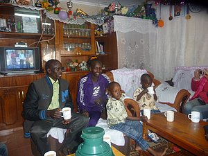 Mary Keitany and  Charles Koech In Their House