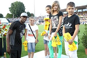 Usain Bolt with Kids