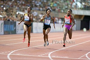Carmelita Jeter, Shelly-Ann Fraser-Pryce, Kelly-Ann Baptiste
