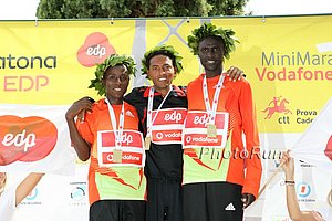 Lucas Rotich, Zersenay Tadese and John Mwangangi