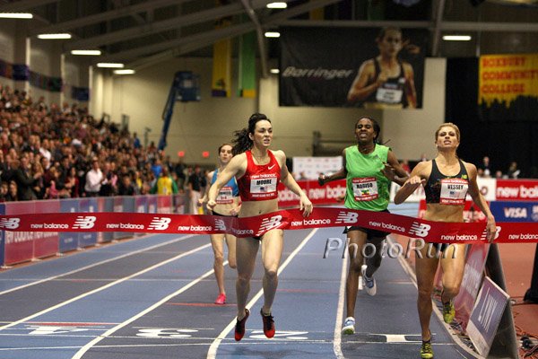 Erica Moore (l) almost won by Vessey (r) ended up 1st.
