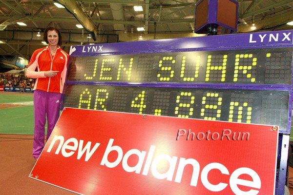 Jenn Suhr - who is the moron doing it in metric?