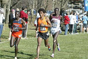 Chase Pack: Anthony Rotich of UTEP, 1st American Girma Mecheso, and Henry Lelei