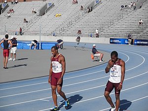 Maurice Mitchell of FSU and Prezel Hardy JR of Texas A&M