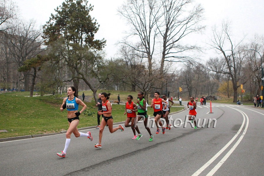 Kara Goucher Leading Chase Pack