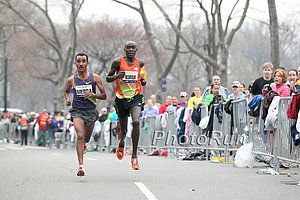 Peter Kirui and Deriba Merga Battling