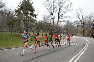 Kara Goucher Leading Chase Pack