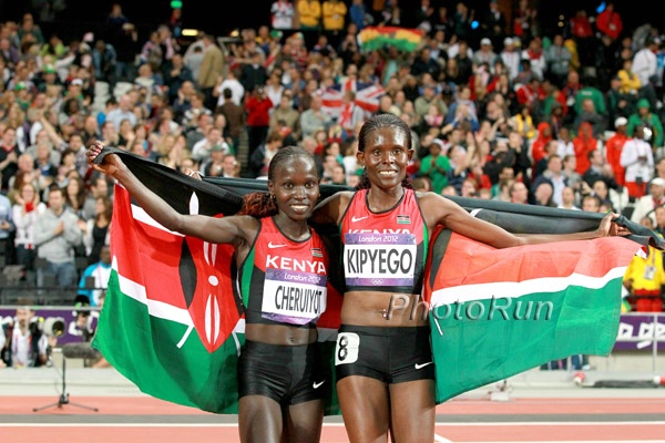 Sally Kipyego and Vivan Cheruiyot