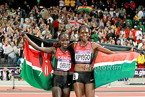 Sally Kipyego and Vivan Cheruiyot