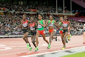 Women's 10,000m Final Lead Pack