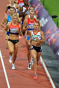 Jessica Ennis Leads Heptathlon 800m