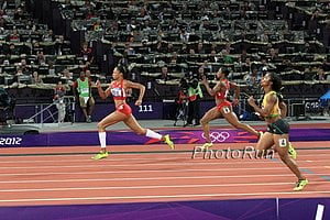 Allyson Felix On Her Way to Gold