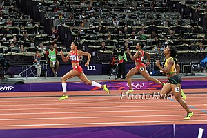 Allyson Felix On Her Way to Gold