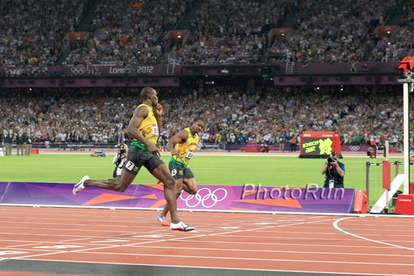 Usain Bolt over Yohan Blake in 200m