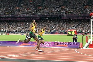 Usain Bolt over Yohan Blake in 200m