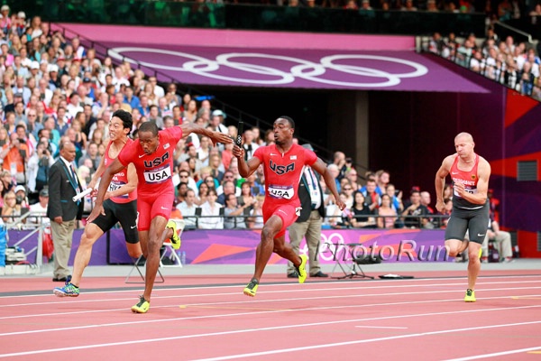 Men's 4X100 Semifinal: Jeff Demps to Doc Patton