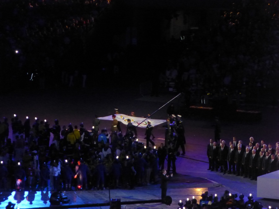 Olympic Flag Carried Out