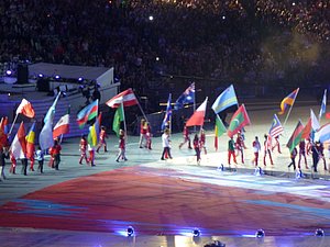 Flags and Athletes Start Coming In